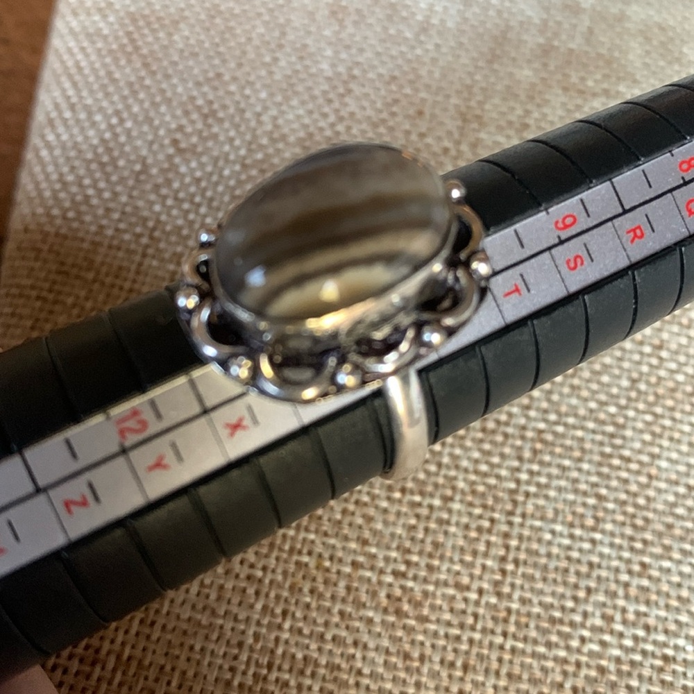 Agate Silver Ring